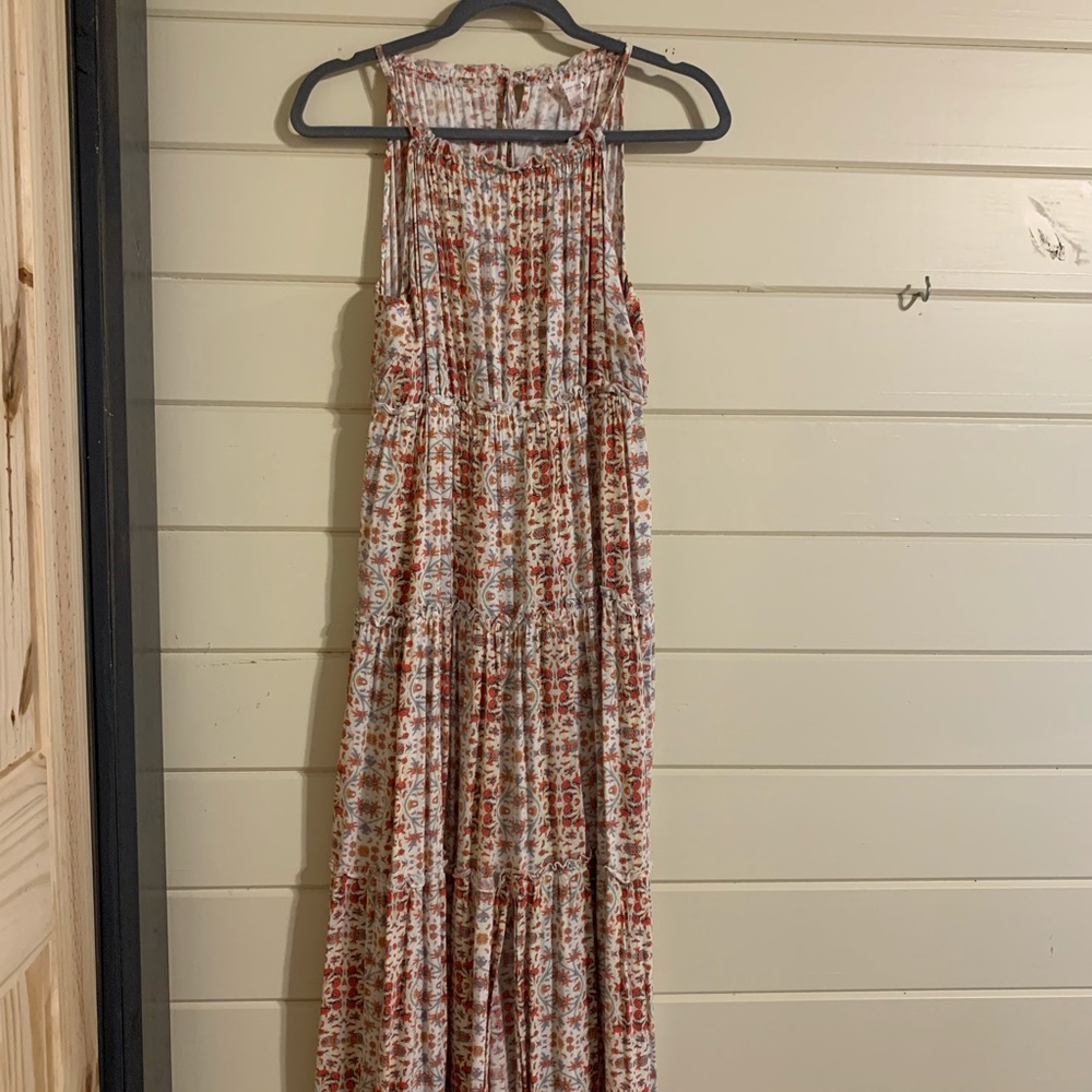Nanette Lepore Cream & Pink Floral Maxi Dress